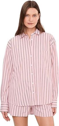 Joe's The Boyfriend Button-Down Shirt Womens Clothing Blush Pink Stripe : XS, Cotton