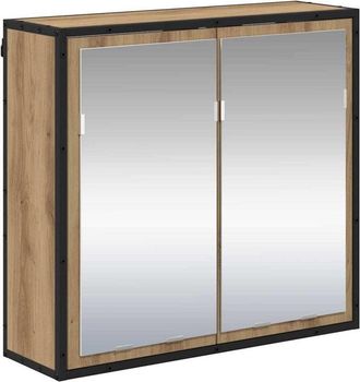 vidaXL Bathroom Mirror Cabinet with Shelf Artisan oak 65 x 20 x 60 cm vidaXL