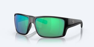 Costa Unisex Reefton Pro Polarized Sunglasses In Matte Black Green Mirror
