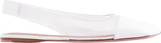 Amina Muaddi Patent Transparent Ane Glass Flats, Brand Size 36 (US Size 6)