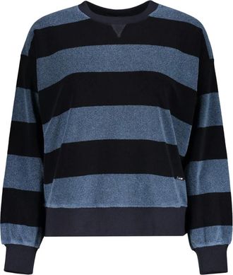 Moorer Dames, Sweatshirts & Hoodies, Blauw, Maat: XS Katoen