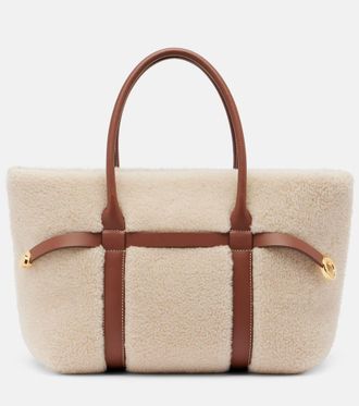 Loro Piana Ghiera Small shearling-trimmed tote bag