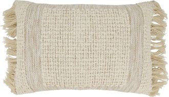 Saro Lifestyle Fringe Outdoor Down-Filled Pillow