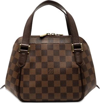 Louis Vuitton 2004 Damier Ebene Belem PM handbag - women - Fabric/Leather/Leather - One Size - Brown