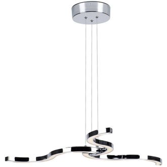 Netlighting Bezier Integrated Pendant Ceiling Light Light Chrome in Grey