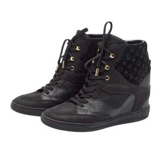 Louis Vuitton Black Monogram Ankle Boots Size 37.5