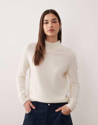 Mango Premium - Maglione accollato beige-Neutro