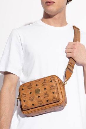 MCM Shoulder Bag Aren Mini, Mens, Brown