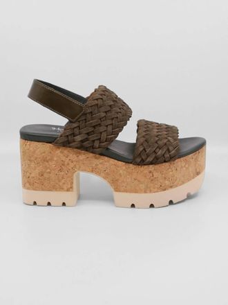 Homers Womens Venice Trenza Suede Sandal In Muschio