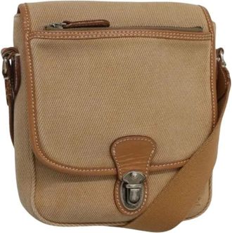 Burberry Pre-owned Cross Body Bags, female, Beige, Size: ONE SIZE Pre-owned Canvas Shoulder Bag