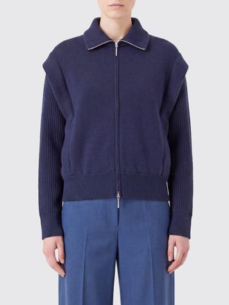 Giorgio Armani Knitted Wool Bomber Jacket with Zip Closure and Ribbed Trims