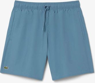 Lacoste Mens Mid-Length Monochrome Swim Trunks - Blue - Size: 33/32/32