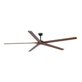 Netlighting Bigwood XXL 5 Blade Ceiling Fan Matt Black Walnut in Brown