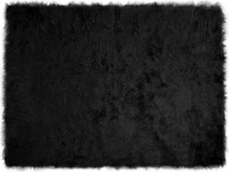 vidaXL Alfombra De Imitaci&oacute;n De Piel De Oveja Tafalla Negro Vidaxl