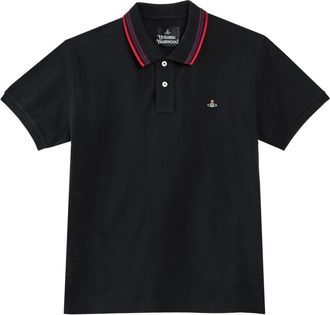 Vivienne Westwood Klassieke Polo - Heren - Polos - Zwart - M - Katoen - Tops