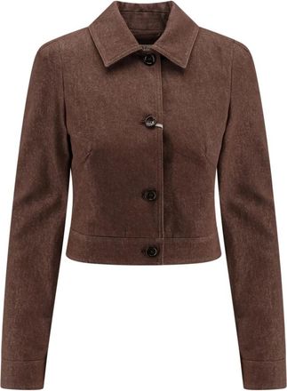 Max Mara Carpa Jacket - Dames - Zomerjassen - Bruin - XS - Katoen - Jassen