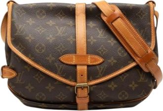 Louis Vuitton Pre-owned Cross Body Bags, female, Brown, Size: ONE SIZE Pre-owned Saumur 30