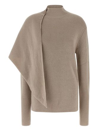Entire studios wrap turtleneck sweater - women - Merino - XS/S - Neutrals
