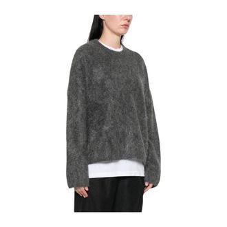 Soft Goat Brushed Crewneck - Knitwear - Mujer - Gris - M