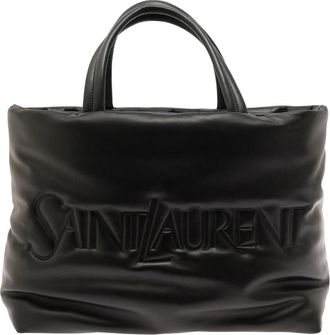 Saint Laurent Tote van nappalamsleer - Heren - Handtassen - Zwart - ONE Size - Leer - Tassen