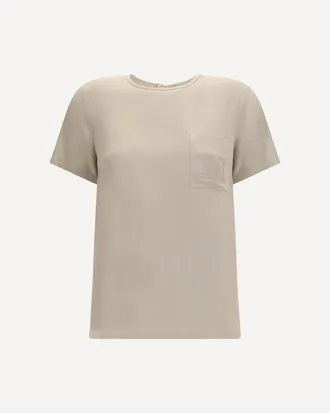 Max Mara T-shirt Pagano in seta Woman 42