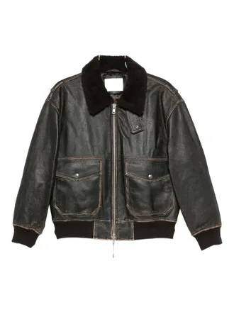 Dunst Leather Shearling Jacket-Donna
