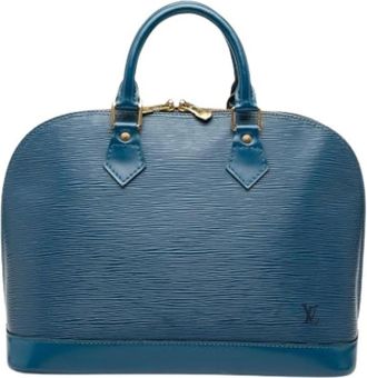 Louis Vuitton Pre-owned Leren Handtas - Dames - Vintage Handtas - Blauw - ONE Size - Leer - Vintage
