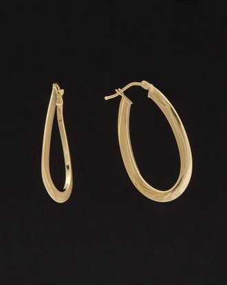 Italian Gold, Inc 14K Italian Gold Wave Oval Hoops
