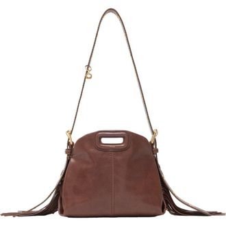 Maje Miss M mini bag in vintage leather in Brown at Nordstrom, Size Medium