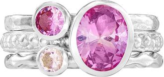 Dower & Hall Blush Twinkle Stacking Rings