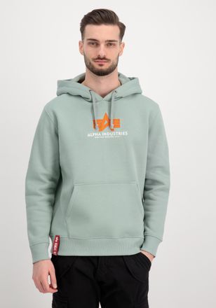 Alpha Industries Hoodie ALPHA INDUSTRIES Basic Hoodie BL Rubber, Herren, Gr. 3XL, gr&uuml;n (dusty gr&uuml;n), Obermaterial: 80% Baumwolle, 20% Polyester, regular fit, Sweatshir
