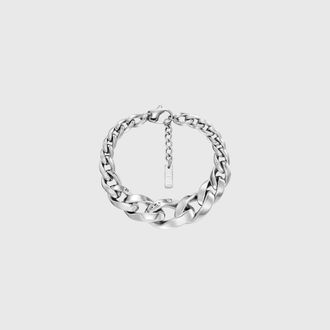 Diesel Stainless Steel Chain Bracelet - Bracelets - Unisex - Silver