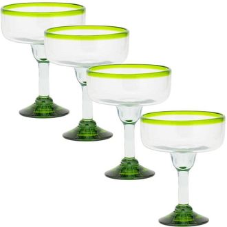 10 Strawberry Street Set Of 4 Lime Rim Mexican Glassware Margaritas