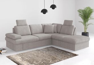 Sit&more Ecksofa »Moreno L-Form, B: 238 cm« mit Armteilverstellung, optional Bettfunktion