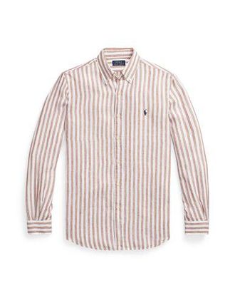 Ralph Lauren CUSTOM FIT STRIPED LINEN SHIRT