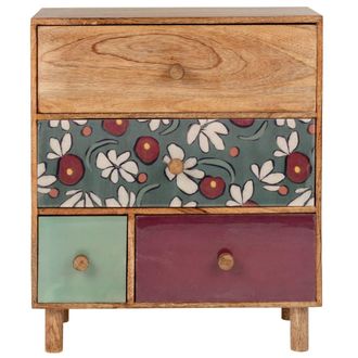 Maisons du monde Peque&ntilde;o mueble de 4 cajones multicolor