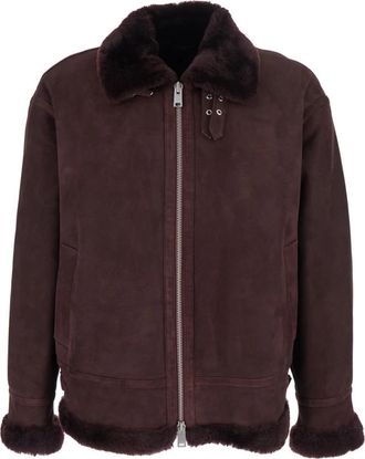 Arma Sano Shearling Su&egrave;de Jas - Heren - Jassen - Rood - M - Su&egrave;de - Jassen