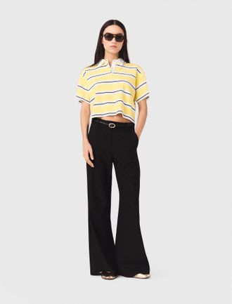 Maje Flared Trousers - Black - Maje