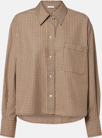 Vince Checked cotton-blend shirt