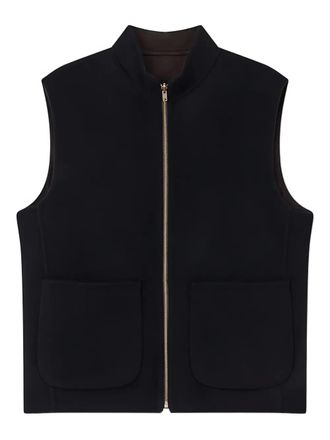 Man On The Boon. zip-up gilet - men - Wool/Cashmere - S - Black