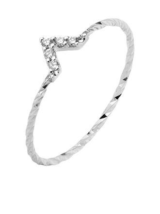 Maria Black Anello Viva in oro bianco 14 carati con diamanti - Argento