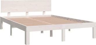 vidaXL Bed Frame without Mattress White 135x190cm Double Vidaxl