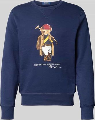 Polo Ralph Lauren Regular Fit Sweatshirt aus Baumwoll-Mix in Marine, Gr&ouml;&szlig;e XXL