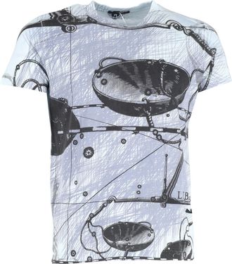 Prada Prada Zodiac T-shirt van lichtblauw katoen