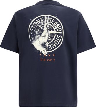 Stone Island Center Logo T-Shirt - Navy