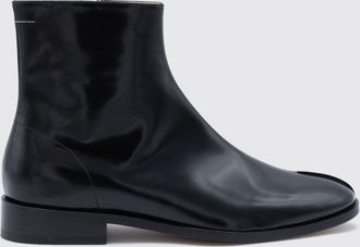 Maison Margiela Stivaletti Tabi in pelle spazzolata con zip laterale