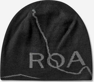Roa Logo Wool Beanie Deep Black