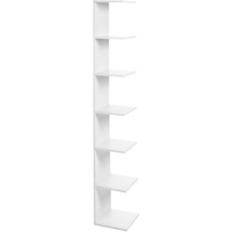 Beliani Libreria da parete a pannelli di particelle con 6 livelli bianco Eston