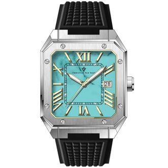 Christian Van Sant Mens Mosaic Blue Dial Watch