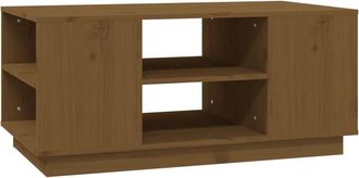 vidaXL Vidaxl - Mesa de centro madera maciza de pino marrón miel 90x49x40,5 cm